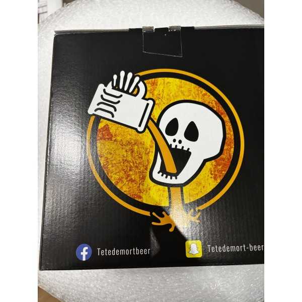 CONFEZIONE 4 BOTTIGLIE DI BIRRA TETE DE MORT + BICCHIERE